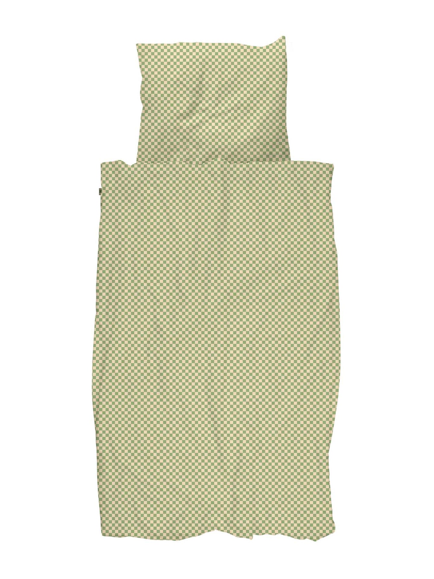 Check Green Beige duvet cover set