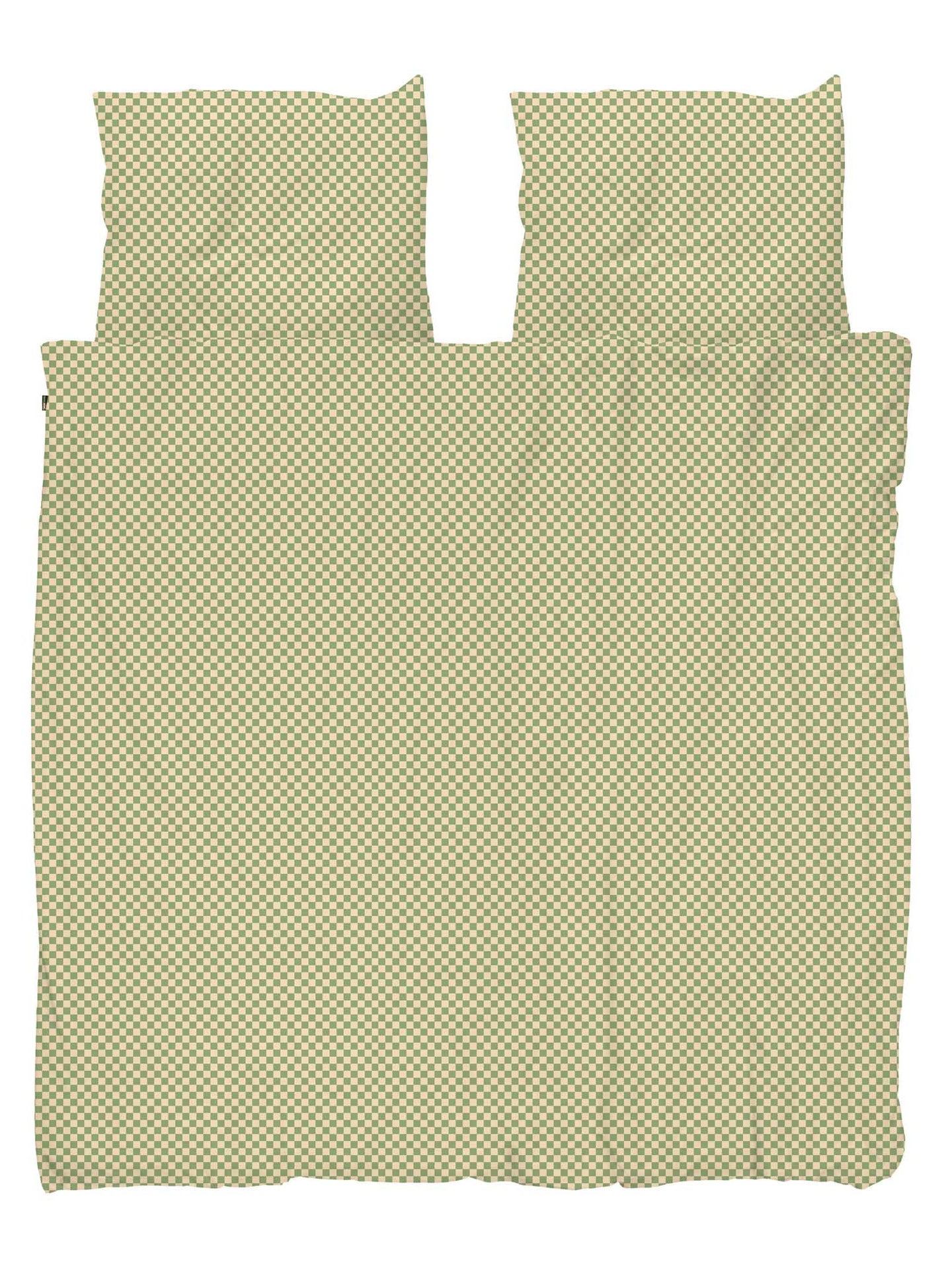 Check Green Beige duvet cover set