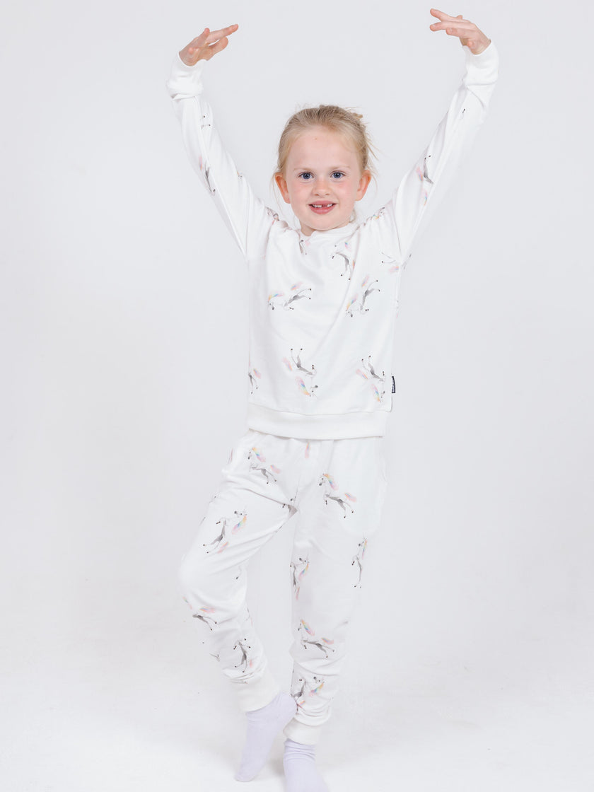 Unicorn sweater and pants for kids